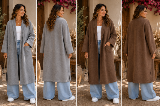 Stijlvolle tussen jas voor herfst of winter heerlijk te combineren in 3 prachtige kleuren