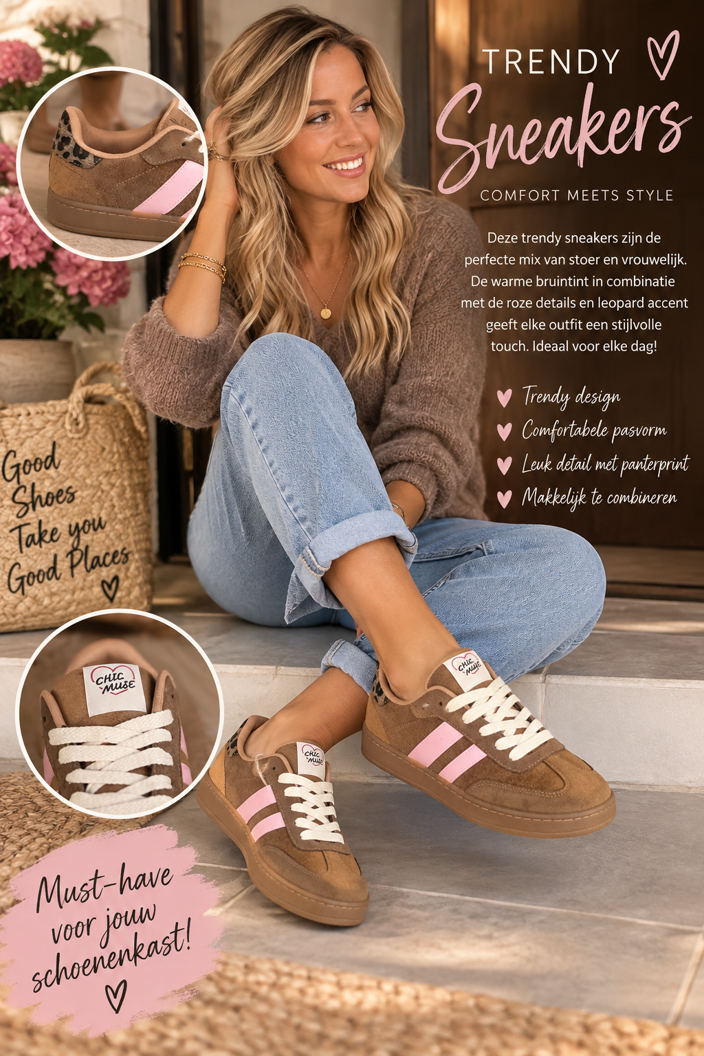 🤎 Trendy sneakers – jouw nieuwe favoriet!
