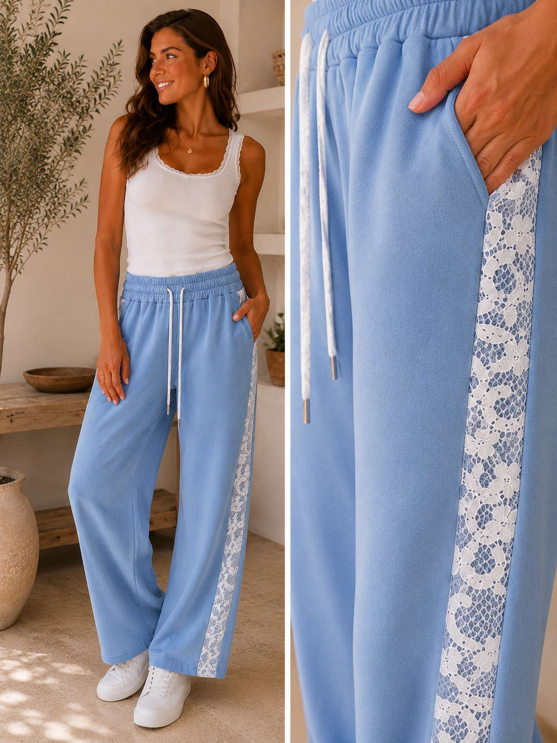 🤍 Trendy Wide Leg Pants