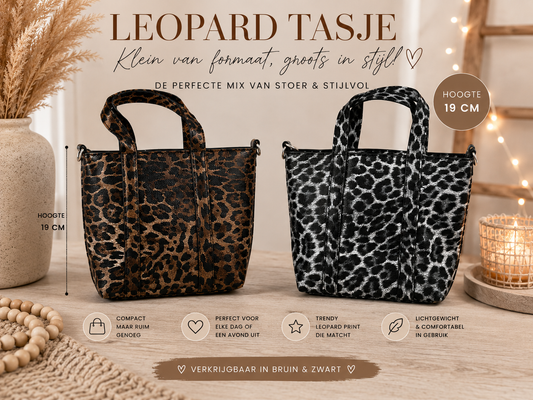 🐆 Leopard tasje – klein van formaat, groots in stijl!