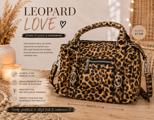 👜 Leopard & Denim Bag – stijlvol in twee varianten!