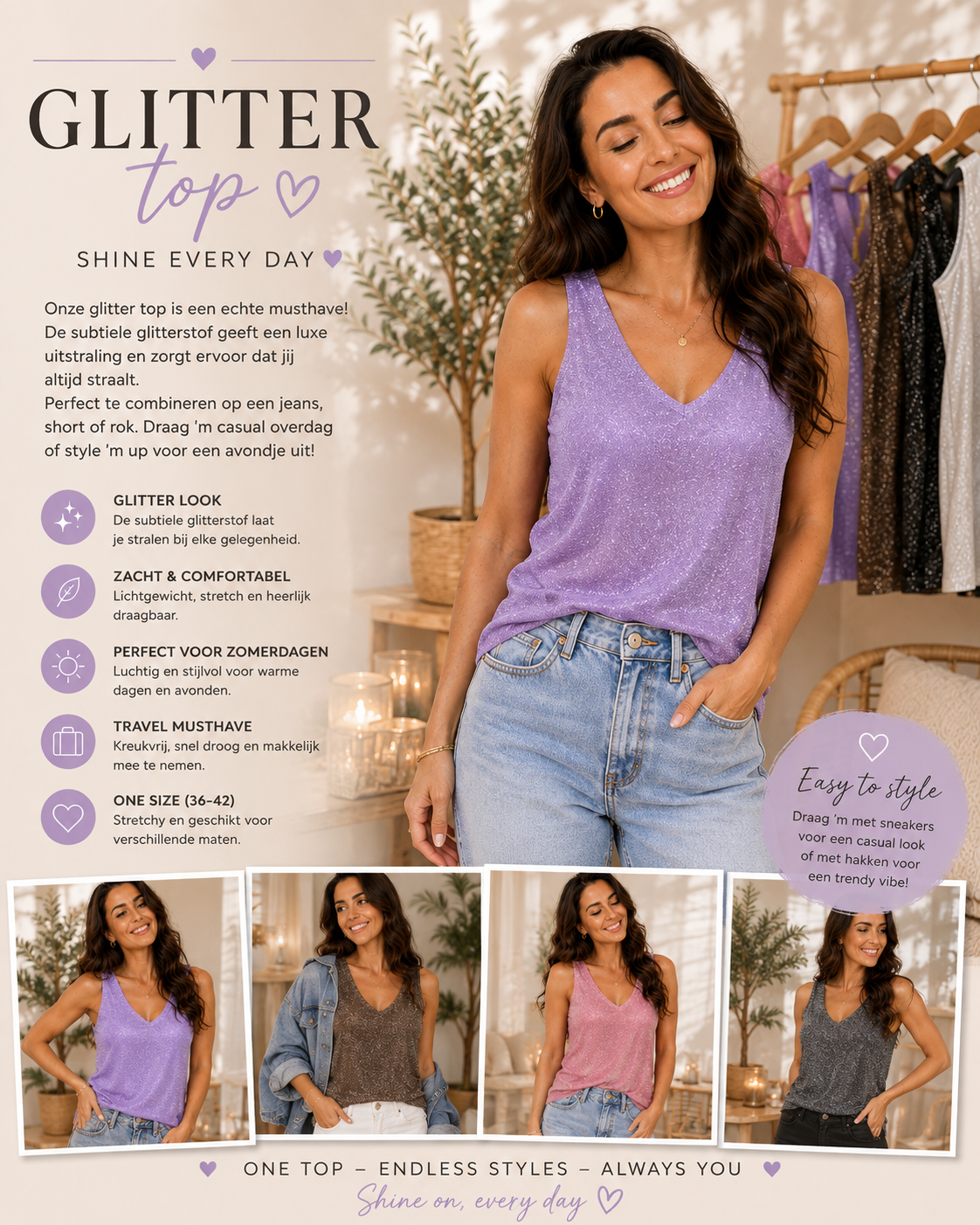 💜 Glitter Top