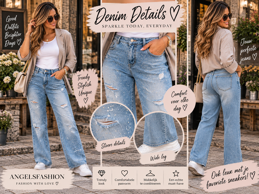 ✨ Denim Details – jouw nieuwe favoriete jeans! 💙glitters