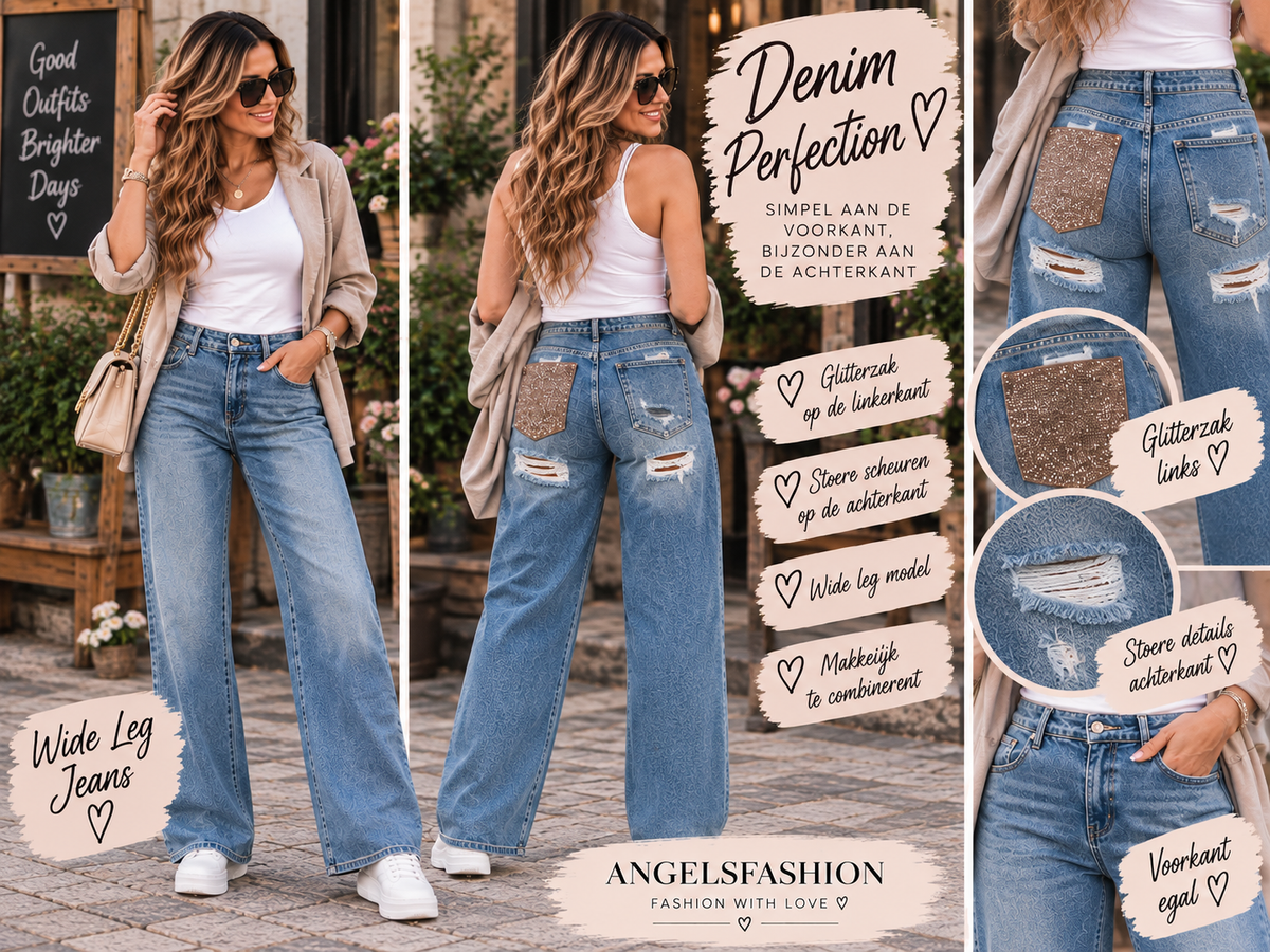 ✨ Denim Glam – jouw nieuwe favoriete wide-leg jeans! 💙 grote maten