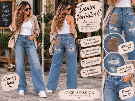✨ Denim Glam – jouw nieuwe favoriete wide-leg jeans! 💙 grote maten