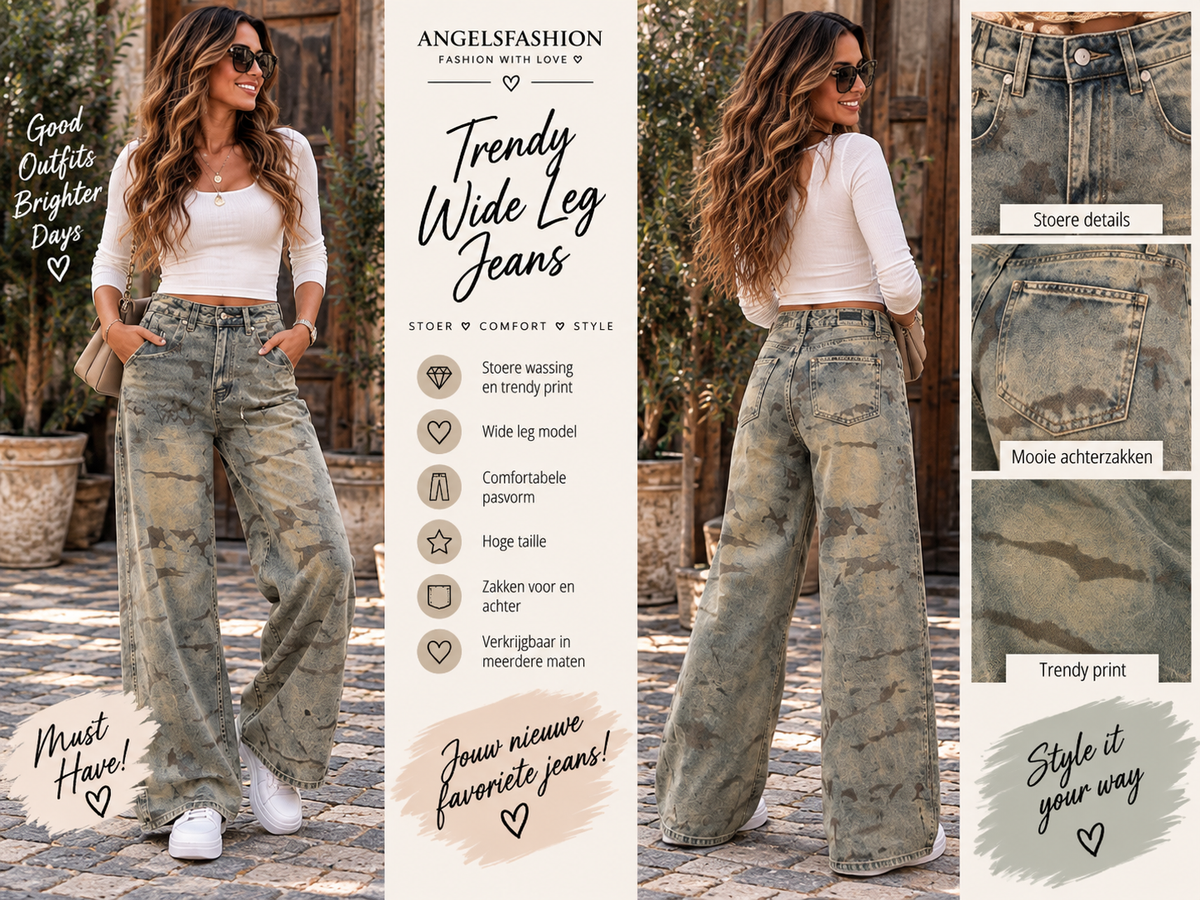 Trendy Wide Leg Jeans – Stoer, comfortabel & helemaal van nu!