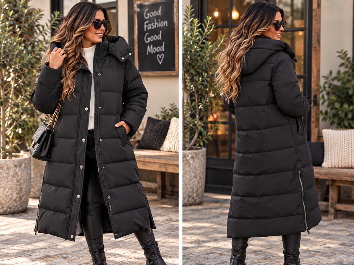 Warme Lange Pufferjas – Jouw must-have voor koude dagen!